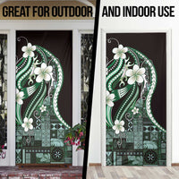 Samoa Siapo Tribal Pattern Door Cover Forest Green Polynesian Plumeria Tapa Motif LT9 - Polynesian Pride