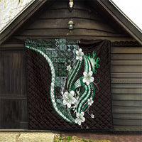 Samoa Siapo Tribal Pattern Quilt Forest Green Polynesian Plumeria Tapa Motif LT9 - Polynesian Pride