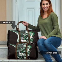 Samoa Siapo Tribal Pattern Travel Bag Forest Green Polynesian Plumeria Tapa Motif LT9 - Polynesian Pride