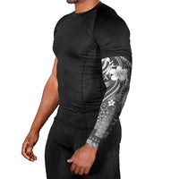 Samoa Siapo Tribal Pattern Arm Sleeves Light Gray Polynesian Plumeria Tapa Motif