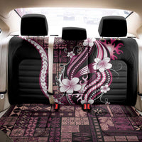 Samoa Siapo Tribal Pattern Back Car Seat Cover Violet Polynesian Plumeria Tapa Motif LT9 - Polynesian Pride