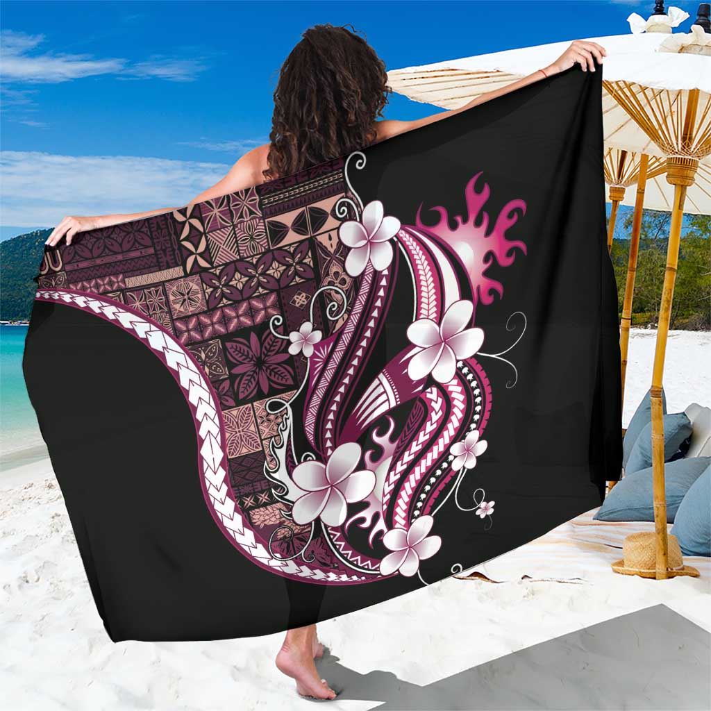 Samoa Siapo Tribal Pattern Sarong Violet Polynesian Plumeria Tapa Motif LT9 One Size 44 x 66 inches Violet - Polynesian Pride