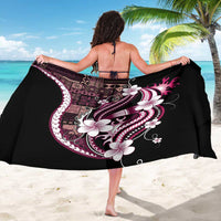 Samoa Siapo Tribal Pattern Sarong Violet Polynesian Plumeria Tapa Motif LT9 - Polynesian Pride