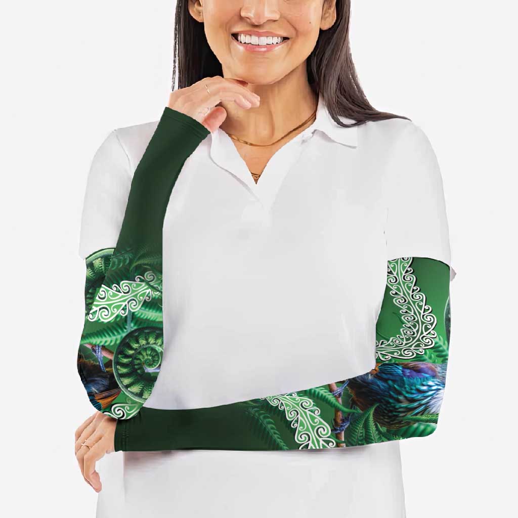 Tui Bird Koru Silver Fern Aotearoa Arm Sleeves