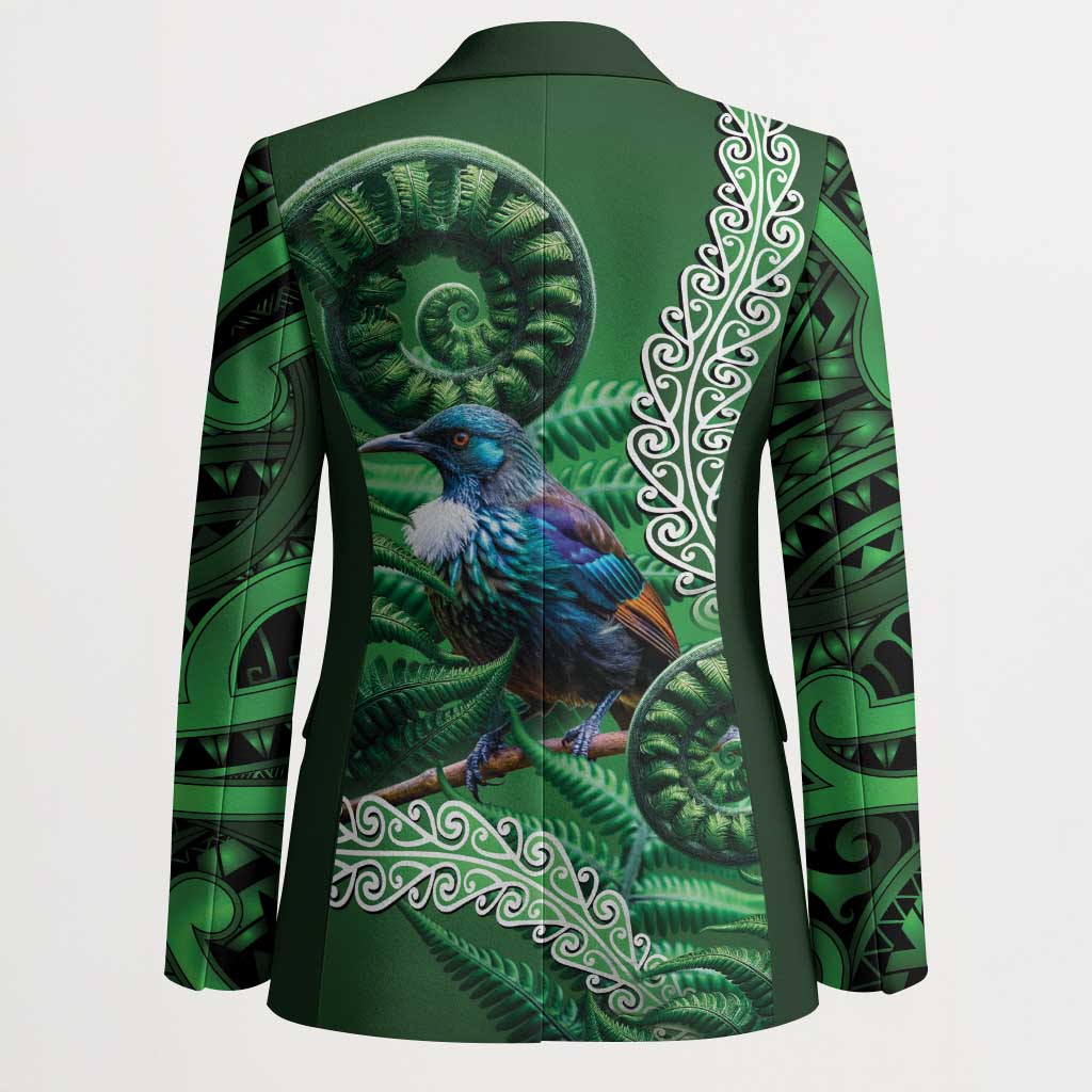 Tui Bird Koru Silver Fern Aotearoa Blazer