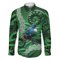 Tui Bird Koru Silver Fern Aotearoa Family Matching Mermaid Dress and Hawaiian Shirt