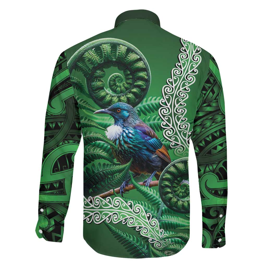 Tui Bird Koru Silver Fern Aotearoa Family Matching Off Shoulder Maxi Dress and Hawaiian Shirt