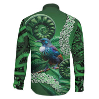 Tui Bird Koru Silver Fern Aotearoa Family Matching Short Sleeve Bodycon Dress and Hawaiian Shirt