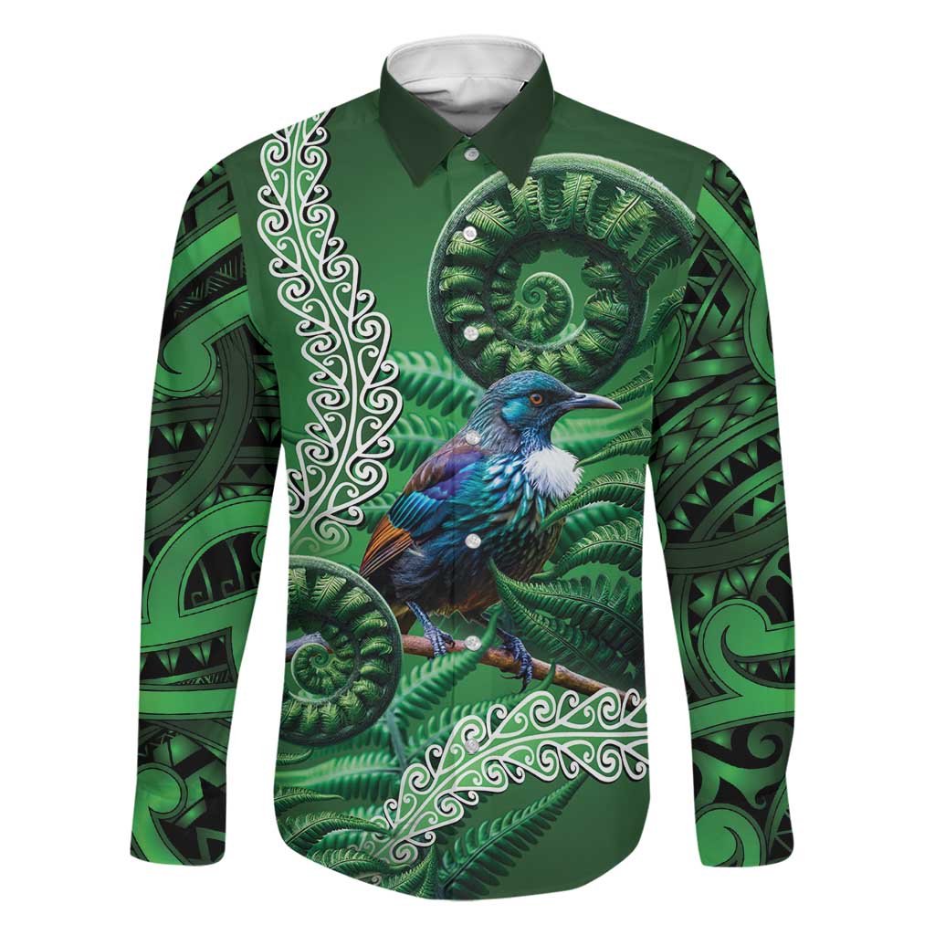 Tui Bird Koru Silver Fern Aotearoa Family Matching Summer Maxi Dress and Hawaiian Shirt