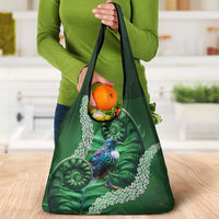 Tui Bird Koru Silver Fern Aotearoa Grocery Bag