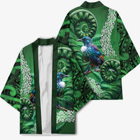 Tui Bird Koru Silver Fern Aotearoa Kimono