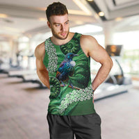 Tui Bird Koru Silver Fern Aotearoa Men Tank Top