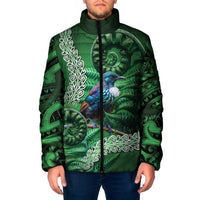 Tui Bird Koru Silver Fern Aotearoa Padded Jacket