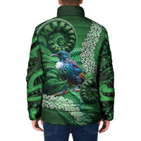 Tui Bird Koru Silver Fern Aotearoa Padded Jacket