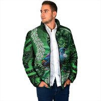 Tui Bird Koru Silver Fern Aotearoa Padded Jacket