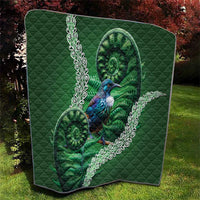 Tui Bird Koru Silver Fern Aotearoa Quilt LT9 - Polynesian Pride