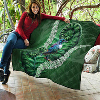 Tui Bird Koru Silver Fern Aotearoa Quilt LT9 - Polynesian Pride