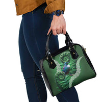Tui Bird Koru Silver Fern Aotearoa Shoulder Handbag LT9 - Polynesian Pride