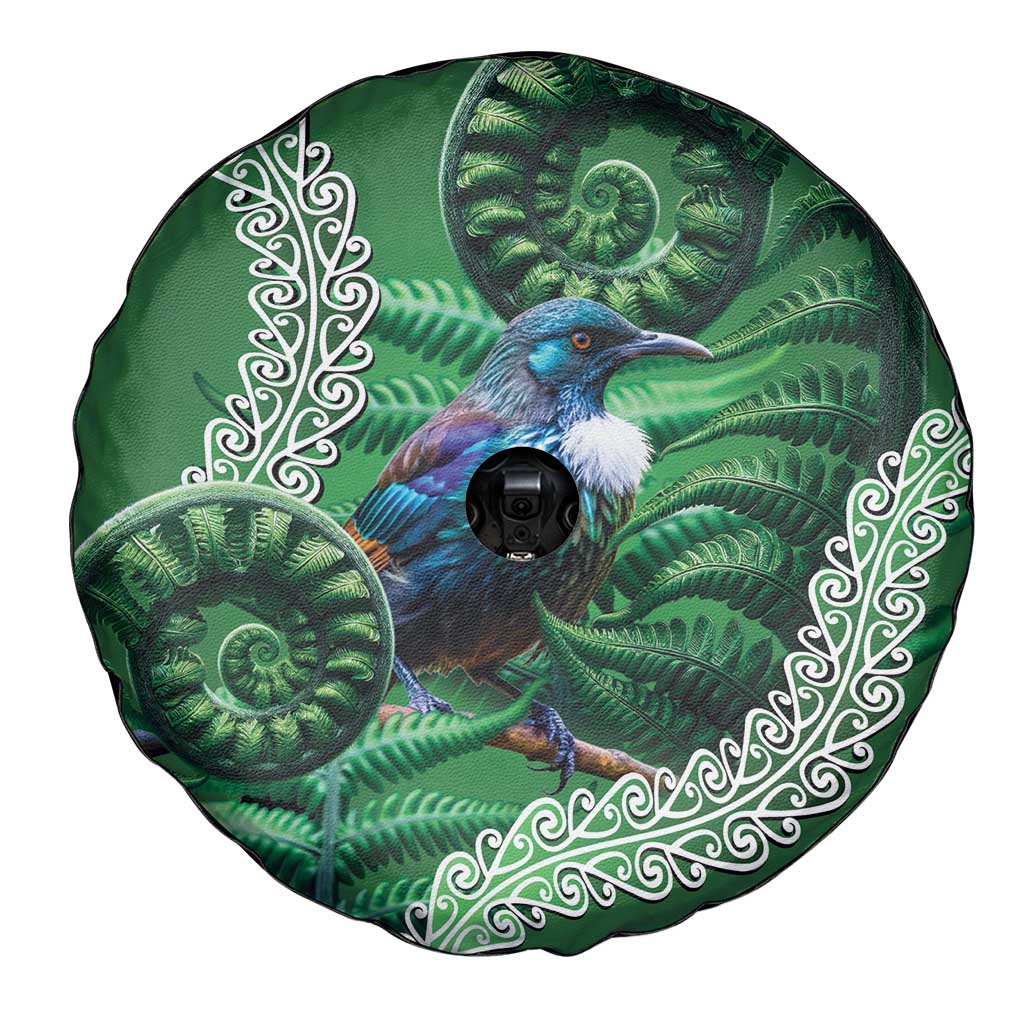 Tui Bird Koru Silver Fern Aotearoa Spare Tire Cover
