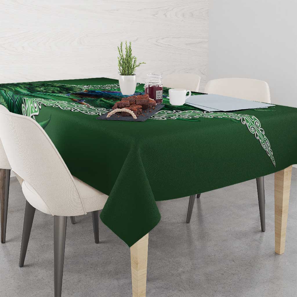 Tui Bird Koru Silver Fern Aotearoa Tablecloth LT9 - Polynesian Pride