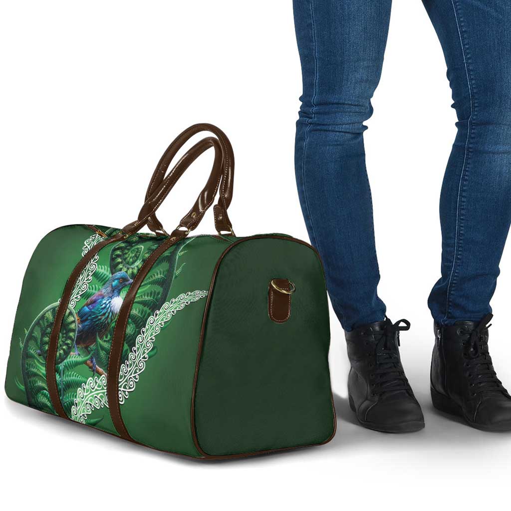 Tui Bird Koru Silver Fern Aotearoa Travel Bag