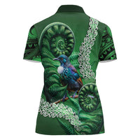 Tui Bird Koru Silver Fern Aotearoa Women Polo Shirt