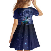 Tui Bird Matariki Galaxy Family Matching Summer Maxi Dress and Hawaiian Shirt Koru Silver Fern Aotearoa