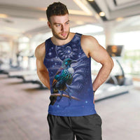Tui Bird Matariki Galaxy Men Tank Top Koru Silver Fern Aotearoa