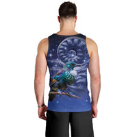 Tui Bird Matariki Galaxy Men Tank Top Koru Silver Fern Aotearoa
