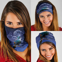 Tui Bird Matariki Galaxy Neck Gaiter Koru Silver Fern Aotearoa