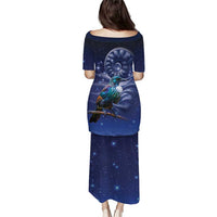 Tui Bird Matariki Galaxy Puletasi Koru Silver Fern Aotearoa