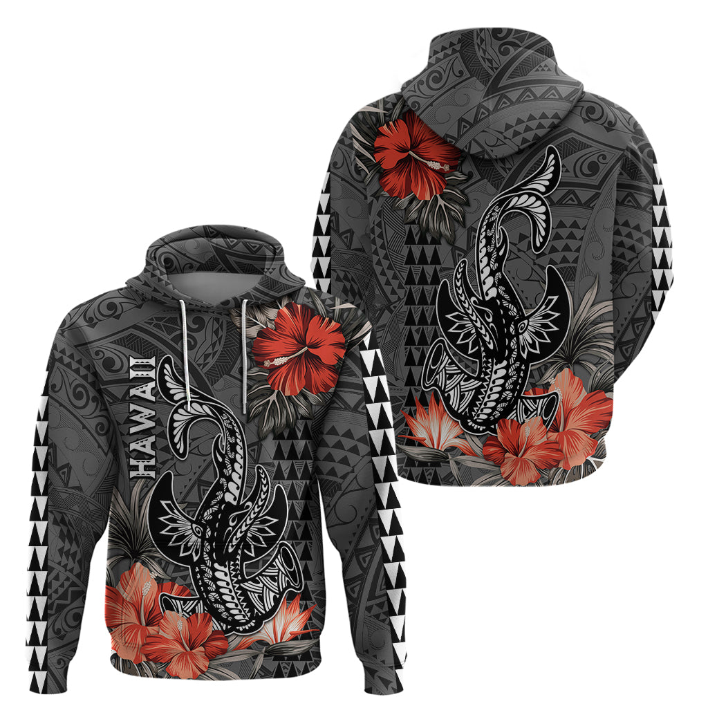 Hawaii Hammerhead Shark Hoodie Polynesian Vintage Vibes LT9 - Polynesian Pride
