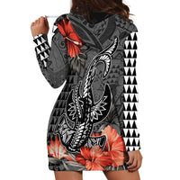 Hawaii Hammerhead Shark Hoodie Dress Polynesian Vintage Vibes LT9 - Polynesian Pride