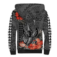Hawaii Hammerhead Shark Sherpa Hoodie Polynesian Vintage Vibes LT9 - Polynesian Pride