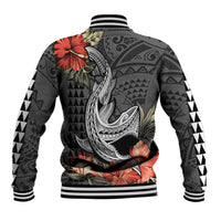 Hawaii Shark Tattoo Baseball Jacket Polynesian Vintage Vibes LT9 - Polynesian Pride