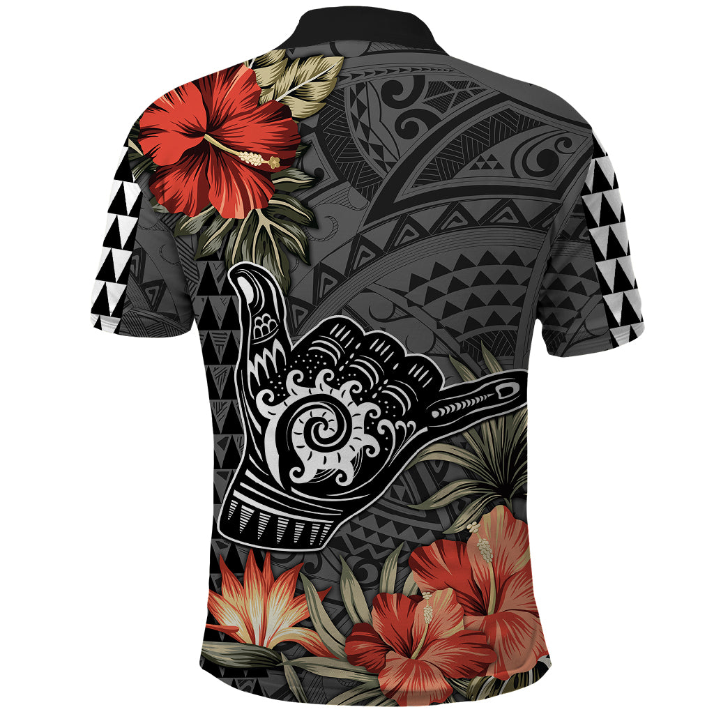 Custom Hawaii Shaka Surf Hand Sign Polo Shirt Polynesian Vintage Vibes LT9 - Polynesian Pride