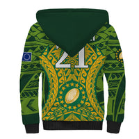 Personalised Cook Islands Rugby Sherpa Hoodie Kukis Athletic Style LT9 - Polynesian Pride