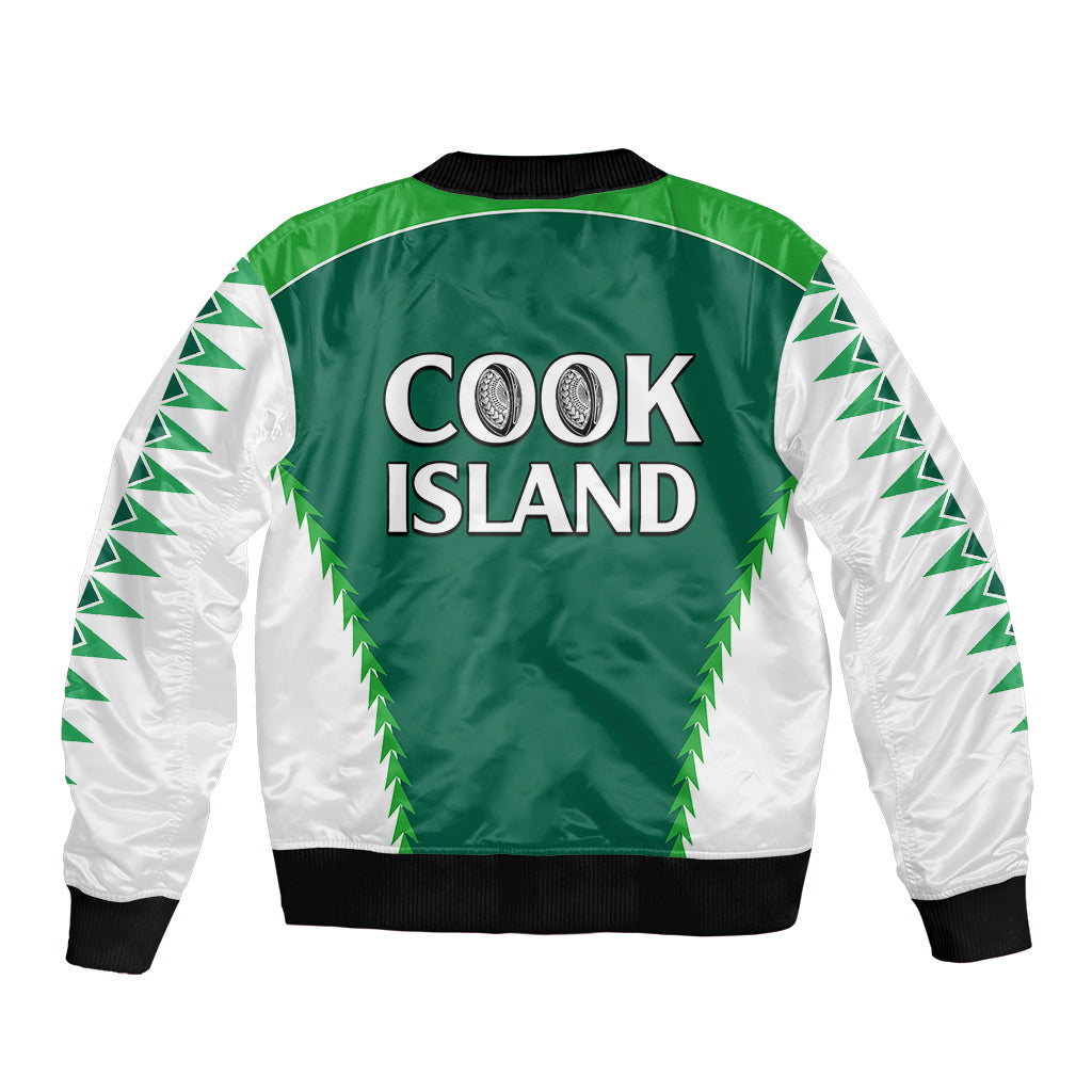 Polynesian Pride Cook Islands Rugby Sleeve Zip Bomber Jacket No1 LT9 - Polynesian Pride