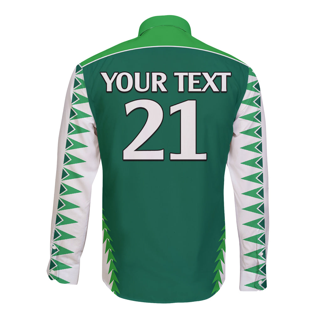 Personalised Polynesian Pride Cook Islands Rugby Long Sleeve Button Shirt No1 LT9 - Polynesian Pride