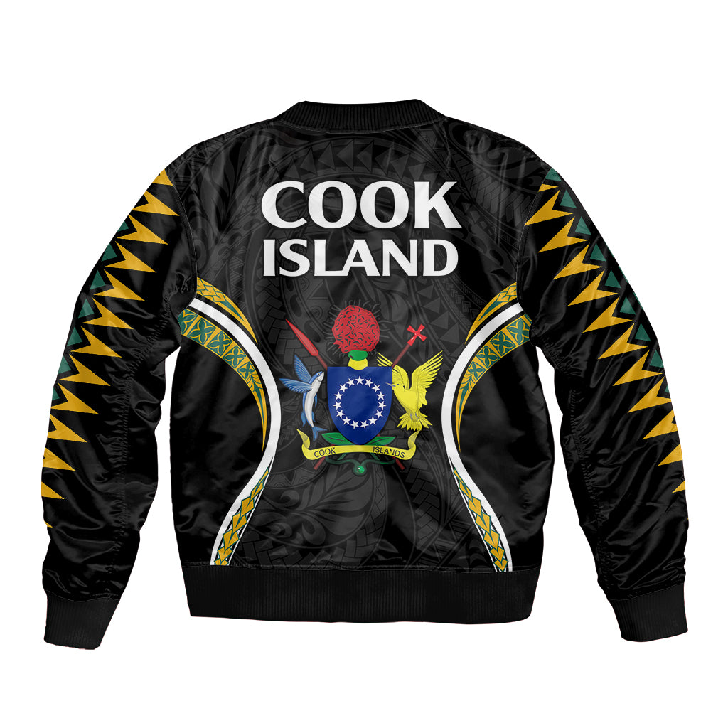 Polynesian Pride Cook Islands Bomber Jacket Tribal Wave Style LT9 - Polynesian Pride
