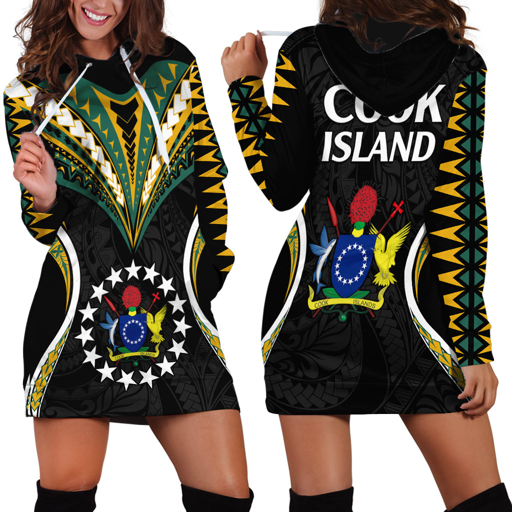 Polynesian Pride Cook Islands Hoodie Dress Tribal Wave Style LT9 - Polynesian Pride