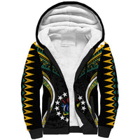 Polynesian Pride Cook Islands Sherpa Hoodie Tribal Wave Style LT9 Unisex Black - Polynesian Pride