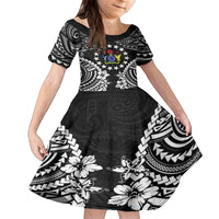 Cook Islands Ra o te Ui Ariki Est 1967 Kid Short Sleeve Dress LT9 KID Black - Polynesian Pride