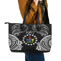 Cook Islands Ra o te Ui Ariki Est 1967 Leather Tote Bag