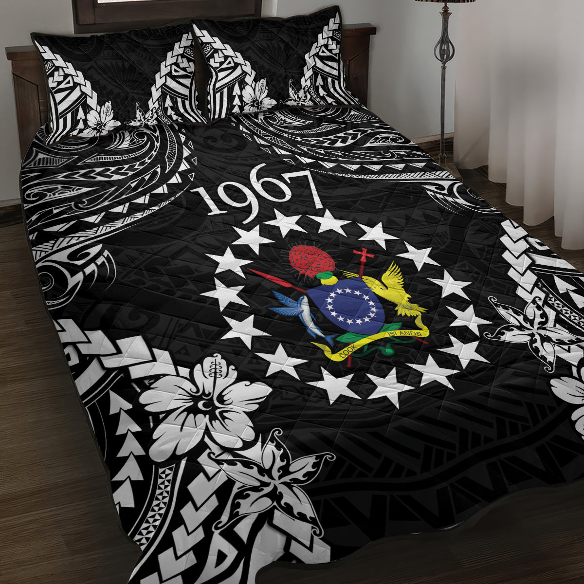 Cook Islands Ra o te Ui Ariki Est 1967 Quilt Bed Set