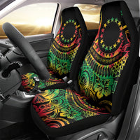 Cook Islands 15 Stars Car Seat Cover Kuki Airani Polynesian Tribal Wave Tattoo