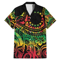 Cook Islands 15 Stars Family Matching Mermaid Dress and Hawaiian Shirt Kuki Airani Polynesian Tribal Wave Tattoo