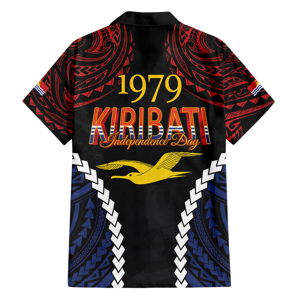 Kiribati 45th Anniversary Independence Day Family Matching Off Shoulder Maxi Dress and Hawaiian Shirt Since 1979