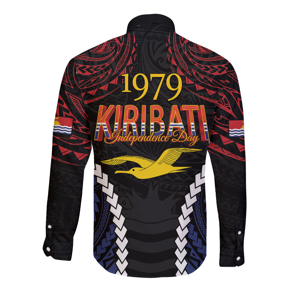 Kiribati 45th Anniversary Independence Day Long Sleeve Button Shirt Since 1979