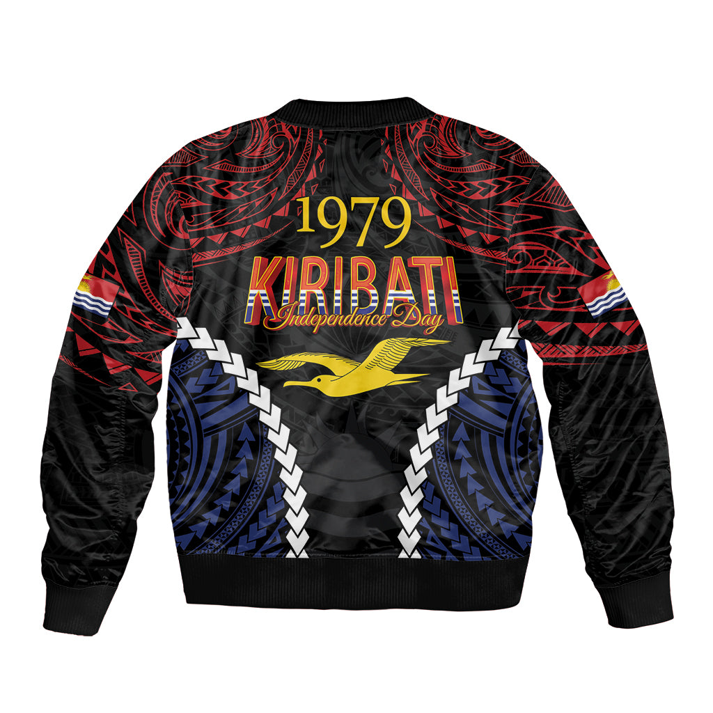 Kiribati 45th Anniversary Independence Day Sleeve Zip Bomber Jacket Since 1979